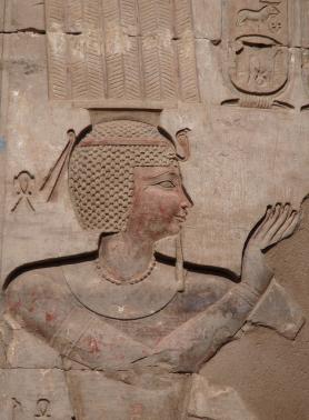 Chrám Kom Ombo - nástěnná freska