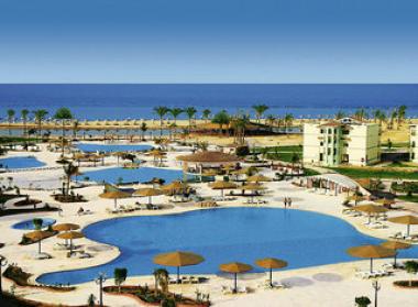 Areál egyptského hotelu Harmony Makadi Bay